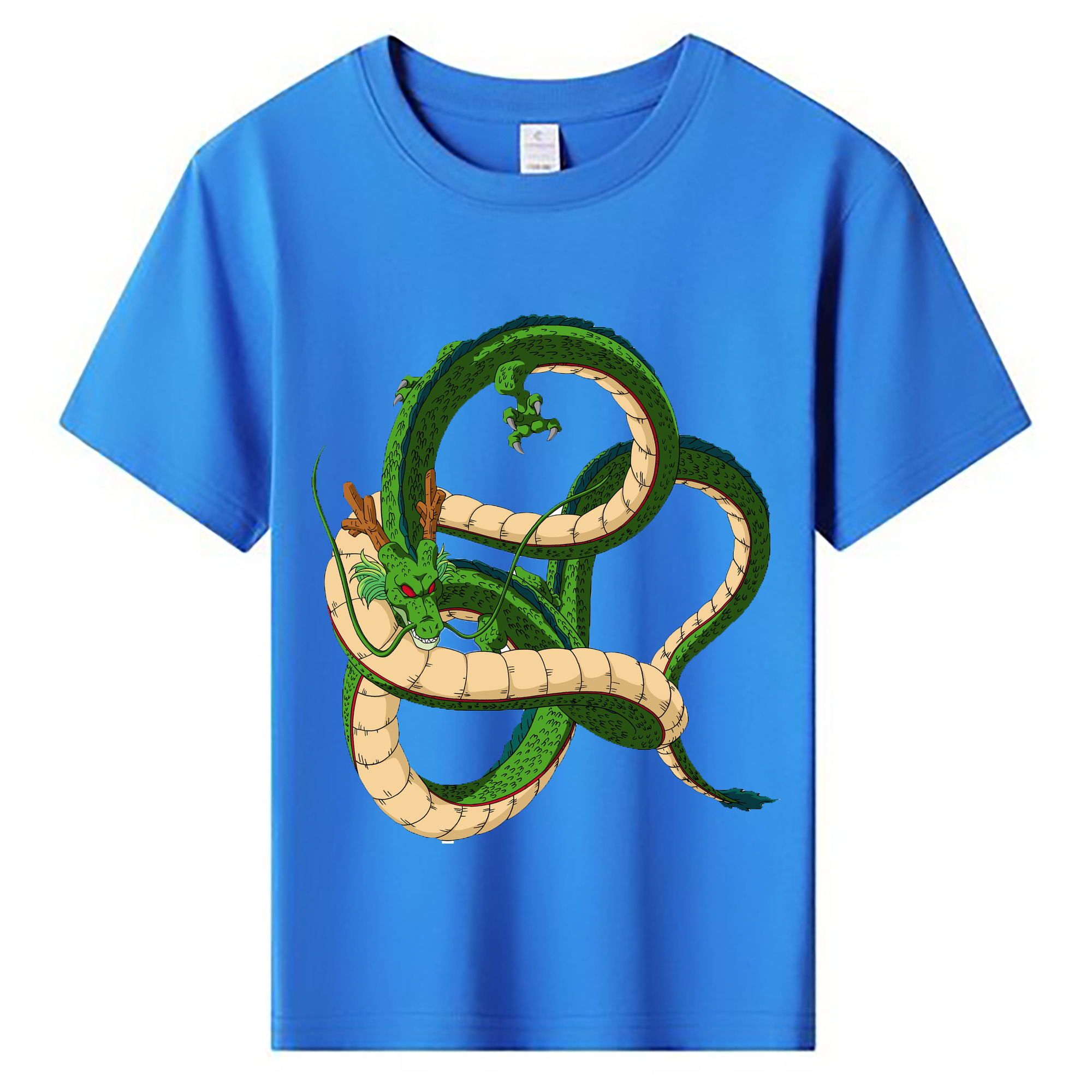 （画像用） ドラゴンボール 神龍 シェンロン DRAGON BALL Shenron 綿100％キッズTシャツ（フロントプリント）